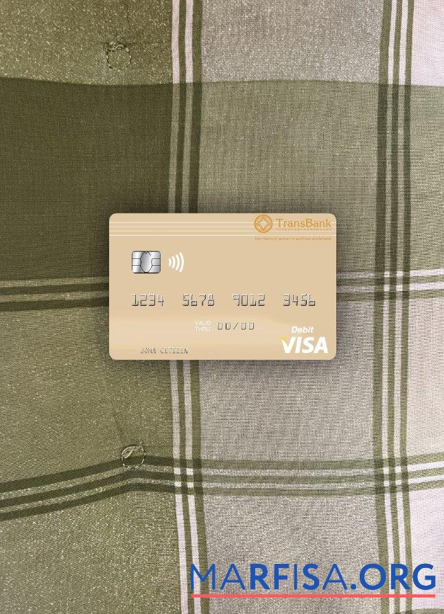 Blank Mongolia TransBank of Mongolia visa debit card photolook front sample